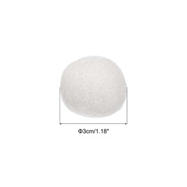 PATIKIL Wool Felt Balls Beads Wool Felting Woolen Fabric 3cm 30mm White for Home Crafts Handcrafts Project DIY Pack of 5