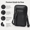 Leather Crossbody Bag for Daily Carry – Compact Multi-Pocket Phone
