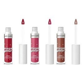 Labial Líquido Con Brillo Mega Glitter Shimmer Kit 3 Pzs                                                                                              
