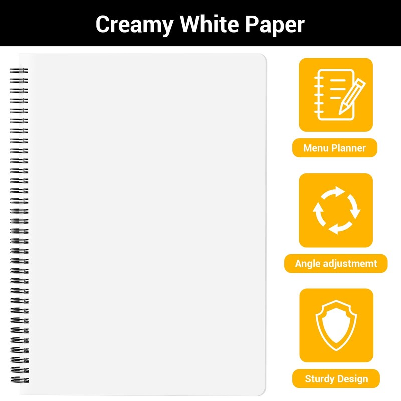 Yarotm A4 Spiral Plain Notebook - 120 Pages 100GSM Thick