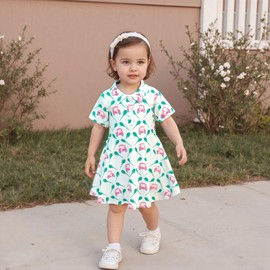 Xnqiwq Kids Toddler Girl Golf Outfit Girls Golf Dress Golf Cart Short Sleeve A Line Tennis Polo Tank Dresses Summer Clothes (White, 2-3 Years)