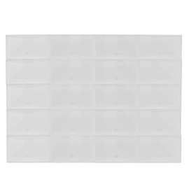 Gdrasuya10 20 Pack Shoe Storage Box Transparent Stackable Shoe Containers Shoe Organizer Space Saving Foldable Shoe Sneaker Containers Bins Holders with Lid for Closet 12.83 * 9.45 * 5.51Inch