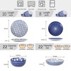 Selamica Ceramic 16-Pieces Dinnerware Set, Ceramic Dishes Set for 4,