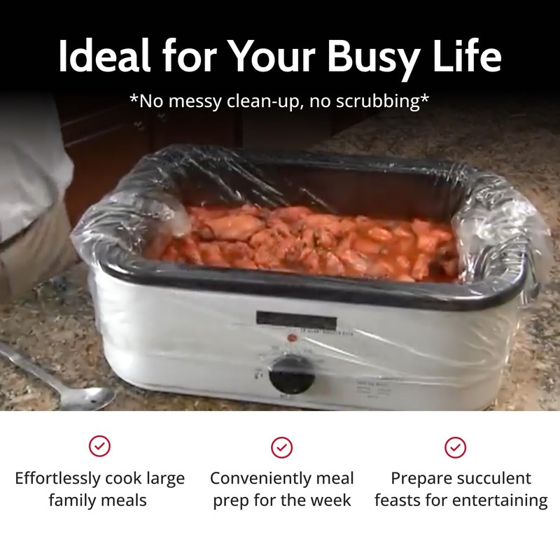 PanSaver Cooking Liners - Disposable Electric Roasting Pan Liners for