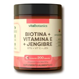 Vitamina E  Biotina Pura Con 200 Capsulas  Vitalbotanics                                                                                              