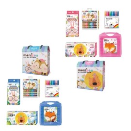 Monami Stationery Pink Blue Set for school, office and desk organization, writing planning or paper accessory, and Desk, Option 2