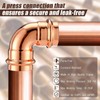 Therwen 5 Pcs 1 Inch Copper Pipe Press Fittings, 90