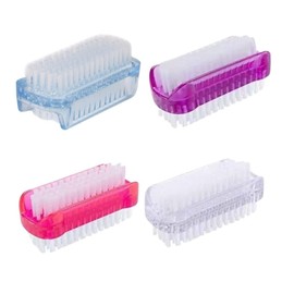 4pcs Double Sided Fingernail Scrub Brush (Style1, 8.5 * 3.5cm)