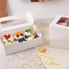 VGOODALL 6PCS White Cupcake Containers, 6 Count with Window Boxes