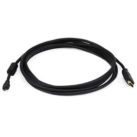Monoprice 6ft 34AWG Standard Speed HDMI Cable With Ethernet w/ Ferrite Core - HDMI Micro Connector male to HDMI Connector male - B