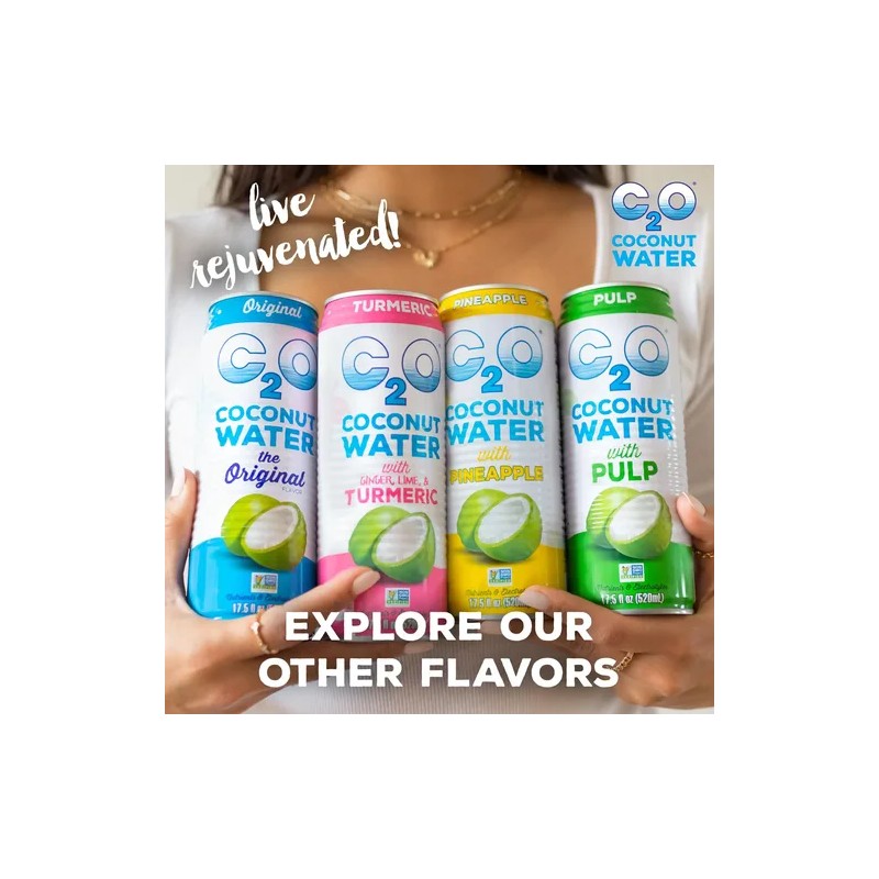 C2o Agua De Coco Con Jengibre, Lima Y Cúrcuma -