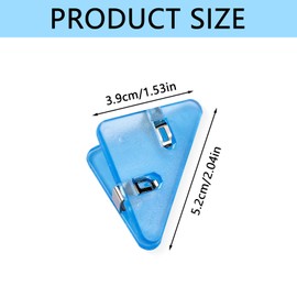 12Pcs Colorful Triangular Paper Clips Durable Book Page Corner Clip Plastic File Storage Binder Clips Useful File Storage Binder Clips for Students and Office