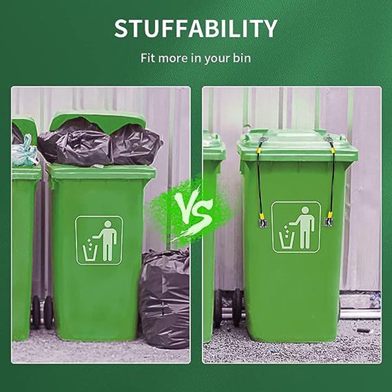 LYSAIMG 2Pcs Garbage Trash Can Lock, Squirrel Bear Proof Lid