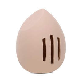 Peboms Makeup Sponge Holder,Double-sided 3-line Vented Silicone Beauty Blender Holder for Travel, Fit All Sponges (1pack khaki)