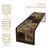 XBDDZSW Rustic Bear Table Runner Retro Pine Cabin Farmhouse Style