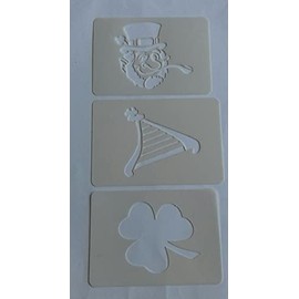 3 x Irish Theme face Painting Stencils Reusable Many Times Sport Football Soccer Rugby Irish St Patrick's Day Shamrock