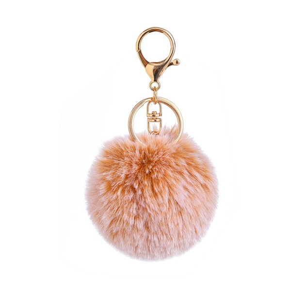 Kinglighten Pom Pom Keychain Artificial Fur Ball Keychain Fluffy Accessories