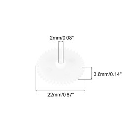 MECCANIXITY 30 Pcs Plastic Gears 42 Teeth Plastic Motor Gear Model 422A Reduction Gear for RC Car Model DIY Robot (White, Module 0.5)