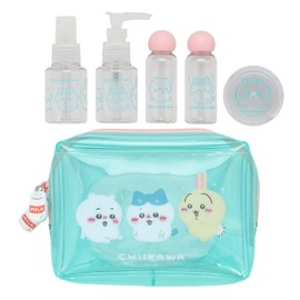 Shobido Chiikawa Travel Bottle Set Travel Series Chiikawa Travel Bottle with Charm (Green)