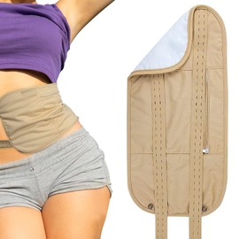 Castor Oil Pack, Reusable Castor Oil Pack Wrap for Liver Detox, Castor Oil Pack Kit with Storage Bag for Insomnia Constipation Inflammation (Oil not Included)… (Waist)