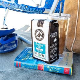 Charleston Coffee Roasters | Specialty Organic Whole Bean Coffee | Hand Picked, Premium Slow Roast (Beach House Blend, Dark Roast) 12 Oz, Pack of 6