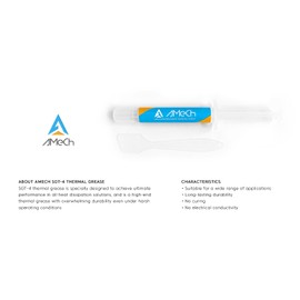 AMeCh SGT-4 Thermal Paste 6g, Spatula, Ultimate Performance Thermal Paste for PC, CPU, GPU, Laptop, All Coolers