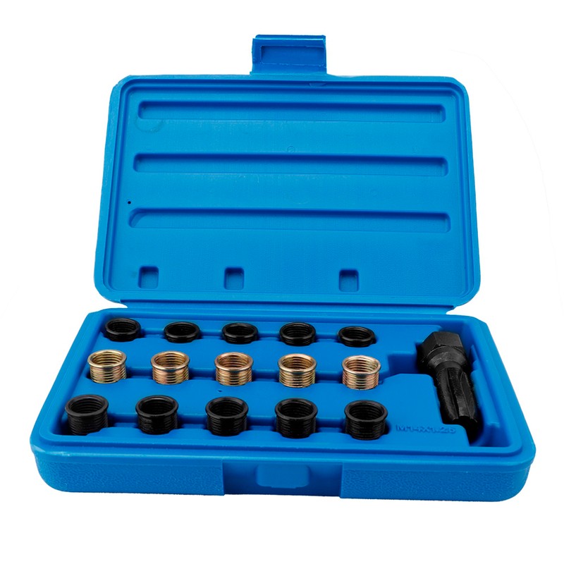 16Pcs Spark Plug Tap Thread Repair Tools Rethreading Kit