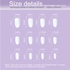 24PCS Reusable Fake Nails - Pressed Nails, Round Head Long