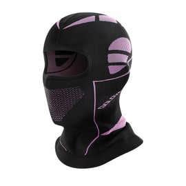 Amexo Ski Mask, Warm Windproof Balaclava, Motorcycle, Breathable and Elastic Balaclava for Skiing, Cycling, Motorcycle, Outdoor Sports, Black-purple