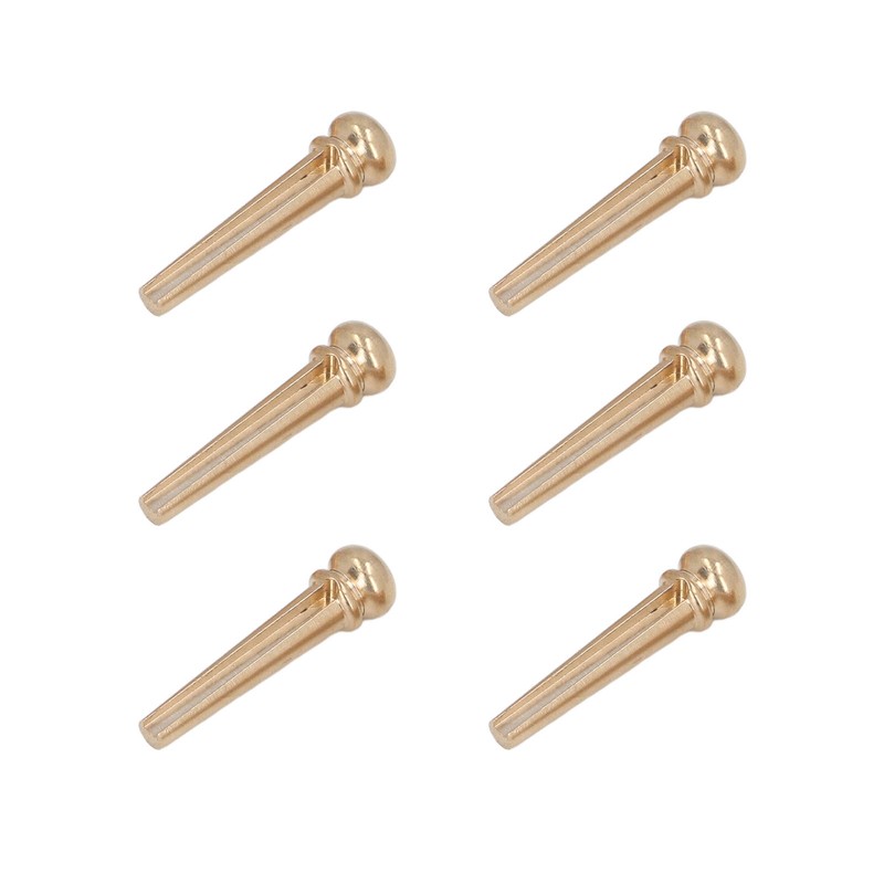 6PCS Guitar Bridge Pin Copper Acoustic Guitar Bridge Pins Peg