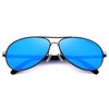 MERRY'S Polarized Sunglasses Men's Driver Glasses Bamboo Leg S8766 (Blue