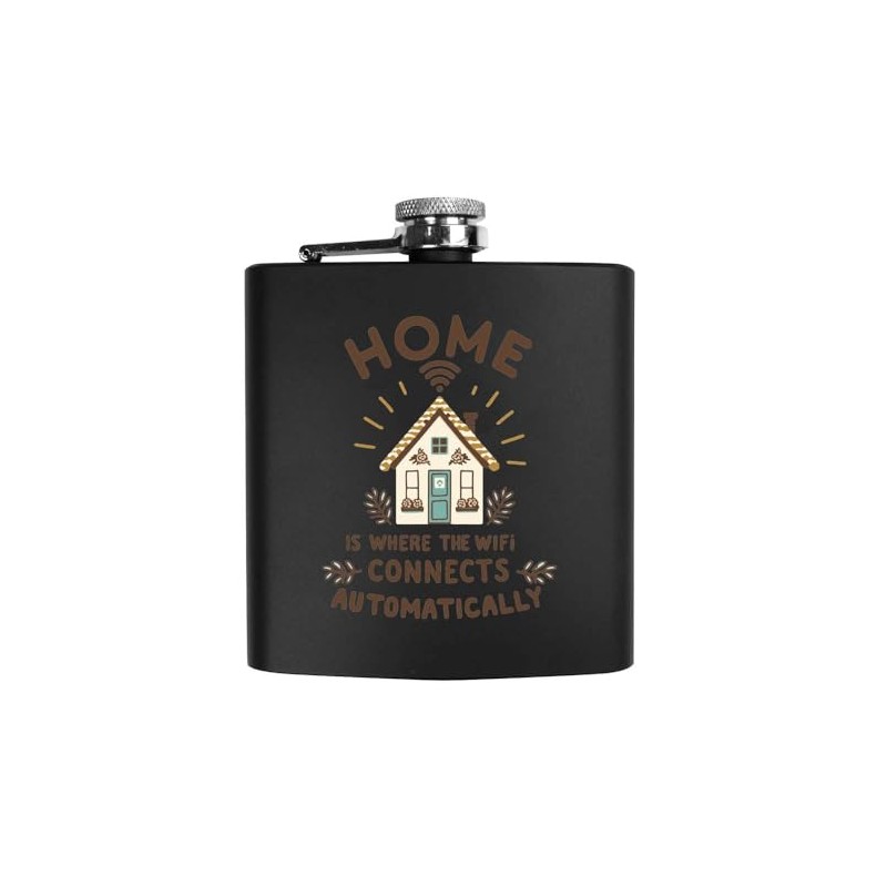 6oz (170ml) 'Home is Where The WiFi is' Pocket Hip