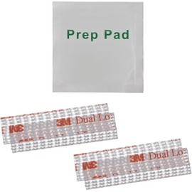 3M EZ Pass I-Pass SunPass Fastlane Dual Lock Adhesive Mounting Strips Tape 4 Each 1-1/2 inch with Prep Pad