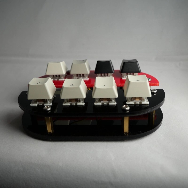 useMidi Black and Red Acrylic Midi Controller with 8 Note