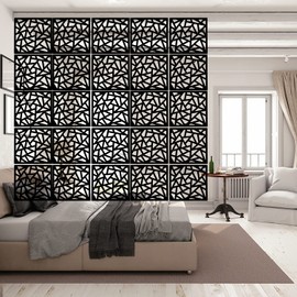 Kernorv Hanging Room Divider Made of Environmentally PVC, 12 PCS Partitions Panel Screen for Decorating Bedroom, Dining, Study and Sitting-Room, Hotel, Bar and Restaurant