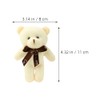 ERINGOGO 10 PCS Cartoon Bear Plush Toy DIY Bear Bowtie