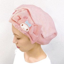 Sanrio My Melody Hair Drying Towel, Hair Turban, With Mascot, Ribbon Included, Hair Band, Washing, Sweatproof, Fluffy, Bath, Hair, Turban, For Adults & Children, For Boys, Girls, Kids, Water