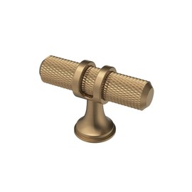 Alzassbg 10 Pack Champagne Bronze Cabinet Knobs, 2 Inch(50mm) Knurled Kitchen Hardware T Bar Knobs for Cabinets and Drawers AL6087BRG