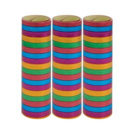 Idena 30560 Metallic Streamers, 3 Rolls of 18 Tears, Made of FSC-Certified Paper, as Party Decoration or Birthday