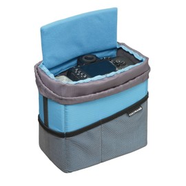 Cullmann 98610 Medium Shock Schutztasche für CSC- und DSLR-Ausrüstung – Cyan/Grau