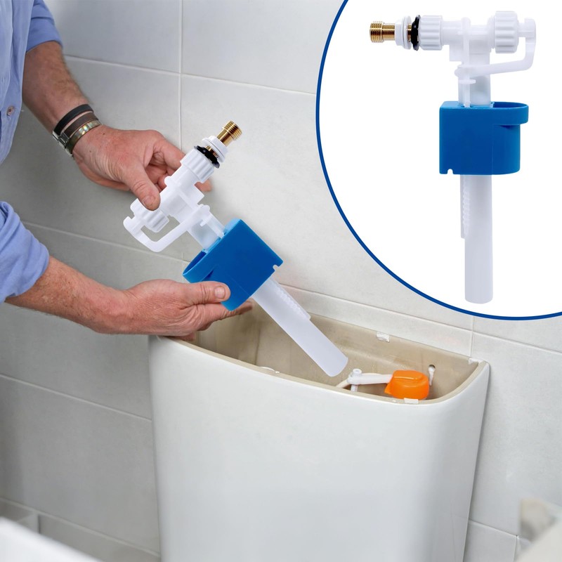 Spülkasten Füllventil Universelles, Schwimmerventil G3/8"&G1/2" für Spülkästen, Spülkasten Ersatzteile Einstellbare,
