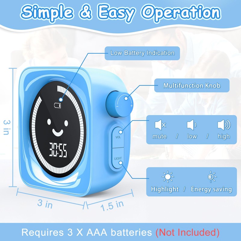 Visual Timer for Kids, 99 Minute Digital Cute Kids Visual