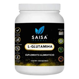 L-Glutamina 300 G | 100% Pura En Polvo | Saisa Herbal | Recuperación Muscular | Salud Digestiva | Suplemento Deportivo Premium