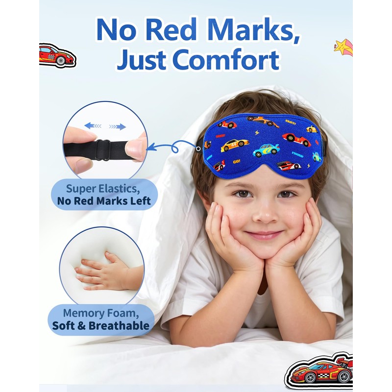 BeeVines Kids 3D Contoured Sleep Mask, 100% Blackout Sleeping Eye