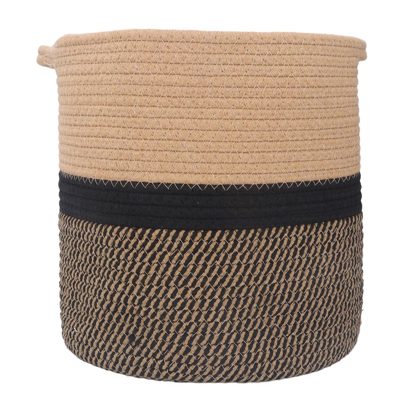 Woven Laundry Basket Cotton Rope Multifunctional Clothes Storage Hamper with