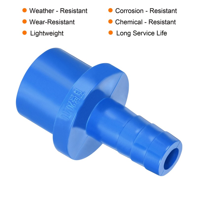 sourcing map PVC Pipe Fitting 10mm Barbed x 20mm OD