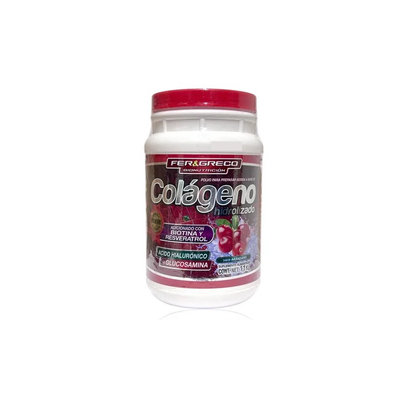 Colágeno Hidrolizado Glucosamina Biotina Arándano 3 Pzs
