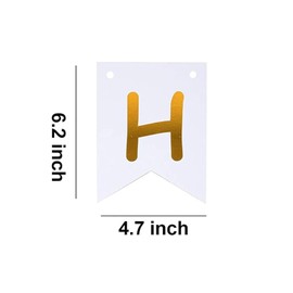 GLASNES White Happy Anniversary Banner Wedding Anniversary Party Sign Ceremony Banner