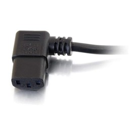 Mr. Gadget's Solutions® 2 Meter 18 AWG 90-Degree C13 Power Cable (IEC320C13R to BS1363) Right Angle Kettle Lead UK Power Cord for PC, Monitors, TV, Scanner etc. (Black)