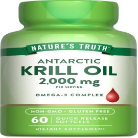 Nature's Truth Red Krill Oil 2,000 mg with Omega-3 Quick Release Softgels 60 EA